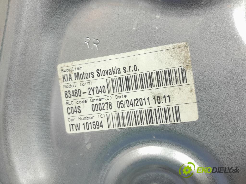 Hyundai Ix35 2011 mechanizmus okna Okná: zad v pravo: 83480-2Y040