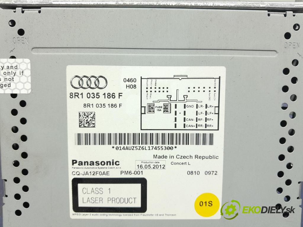 Audi A4 2012 Radio I Navigácia: 8R1035186F