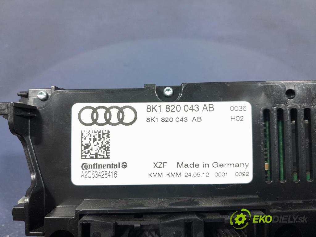 Audi A4 2012 prepínač Klimatizácia: Prúd vzduchu: 8K1820043AB