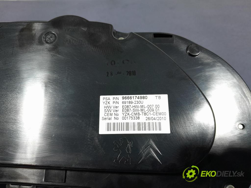 Peugeot 5008 2010 prístrojovka/ budíky 9666174980