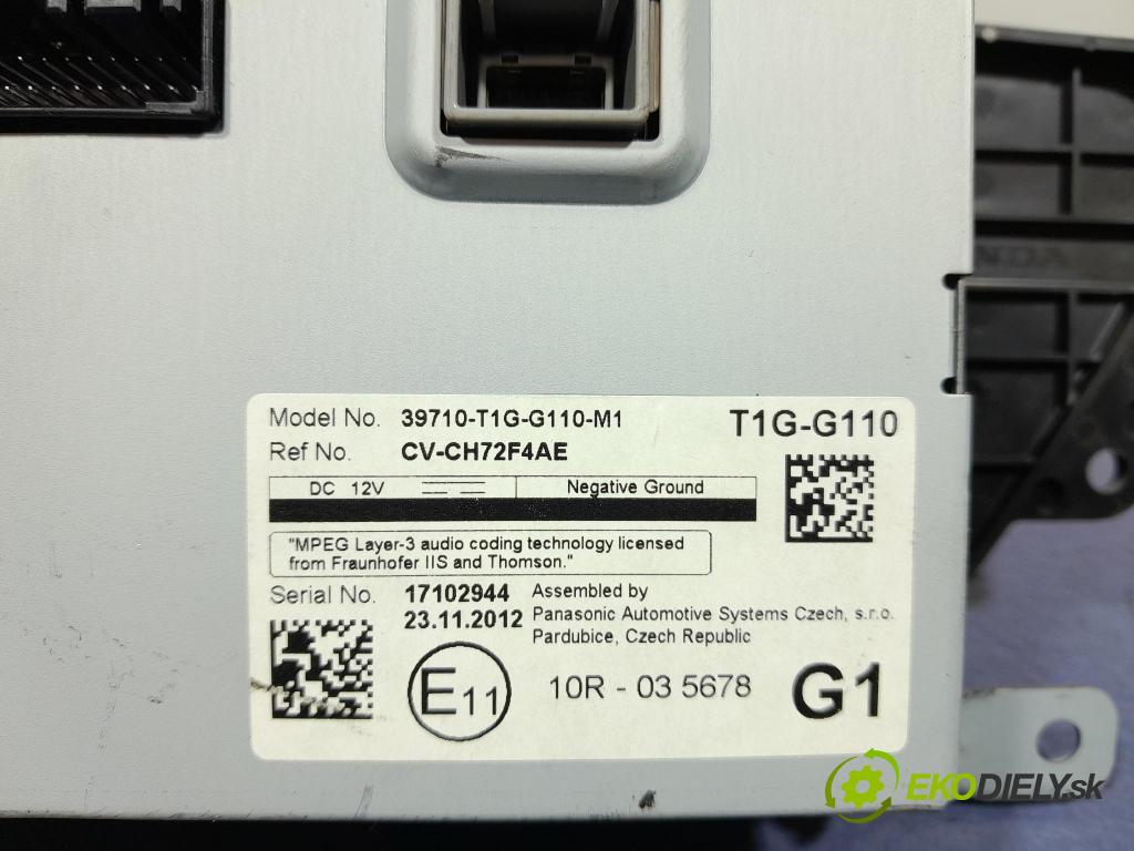 Honda Cr-v 2012 Zobrazit: Rádio: / GPS 39710-T1G-G110-M