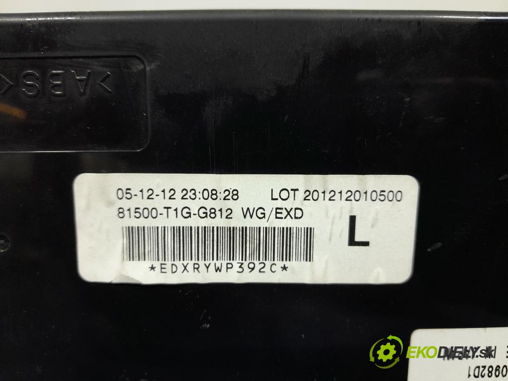 Honda Cr-v 2012 riadiaca jednotka Sedadlo: 81628-T1G-G01