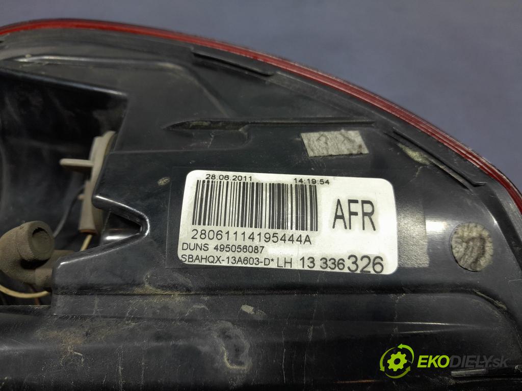 Opel Astra 2011 svetlo / reflektor zad ľavá Vonkajsia: 13336326