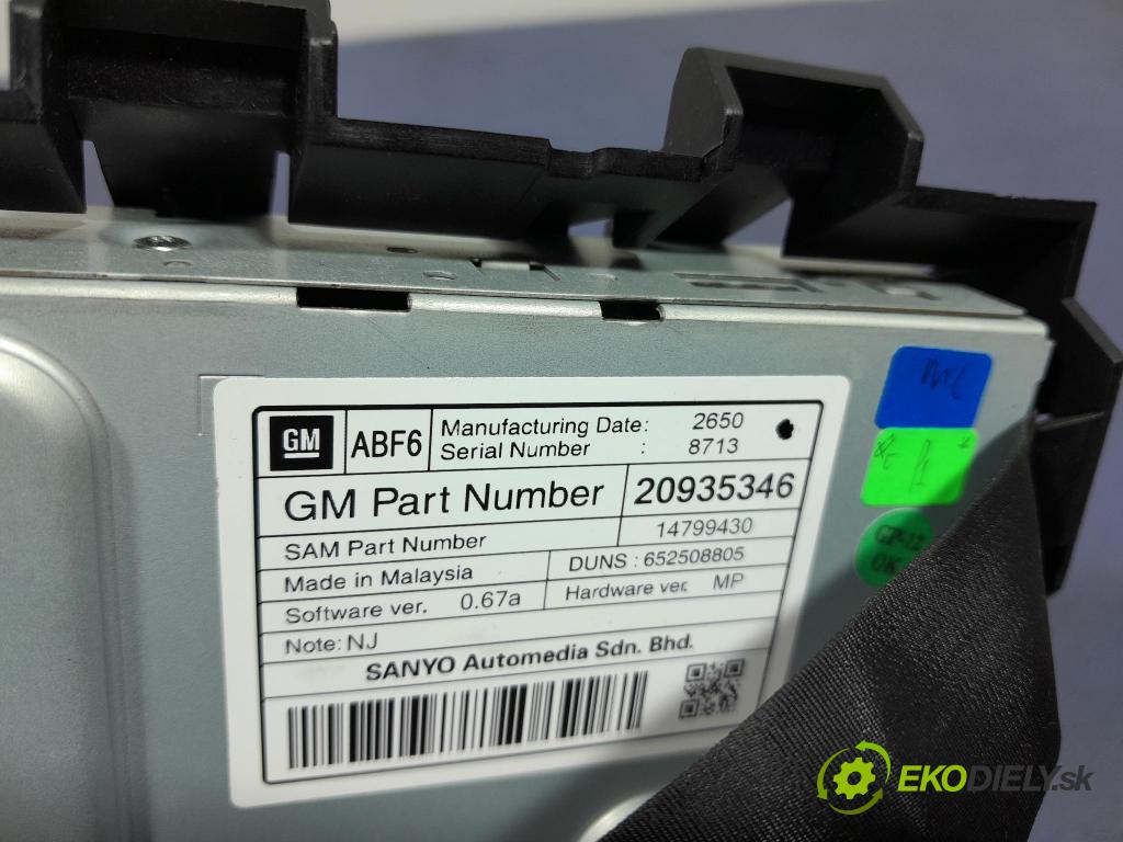 Opel Astra 2011 Zobrazit: Rádio: / GPS 20935346