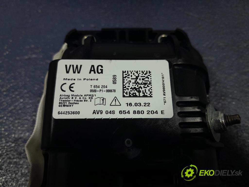Skoda Kamiq 2022 Airbag: Cestujúcí: x 654880204E