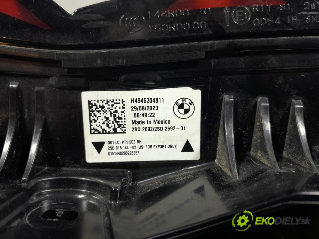 Bmw X3 2023 světlo Zad: Práva: Mimo: 9463048
