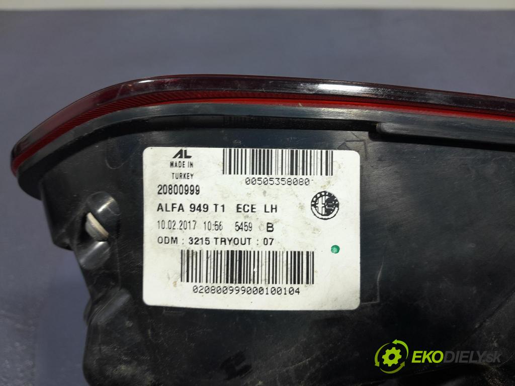 Alfa romeo Stelvio 2017 svetlo / reflektor zad ľavá Vonkajsia: 00505358080