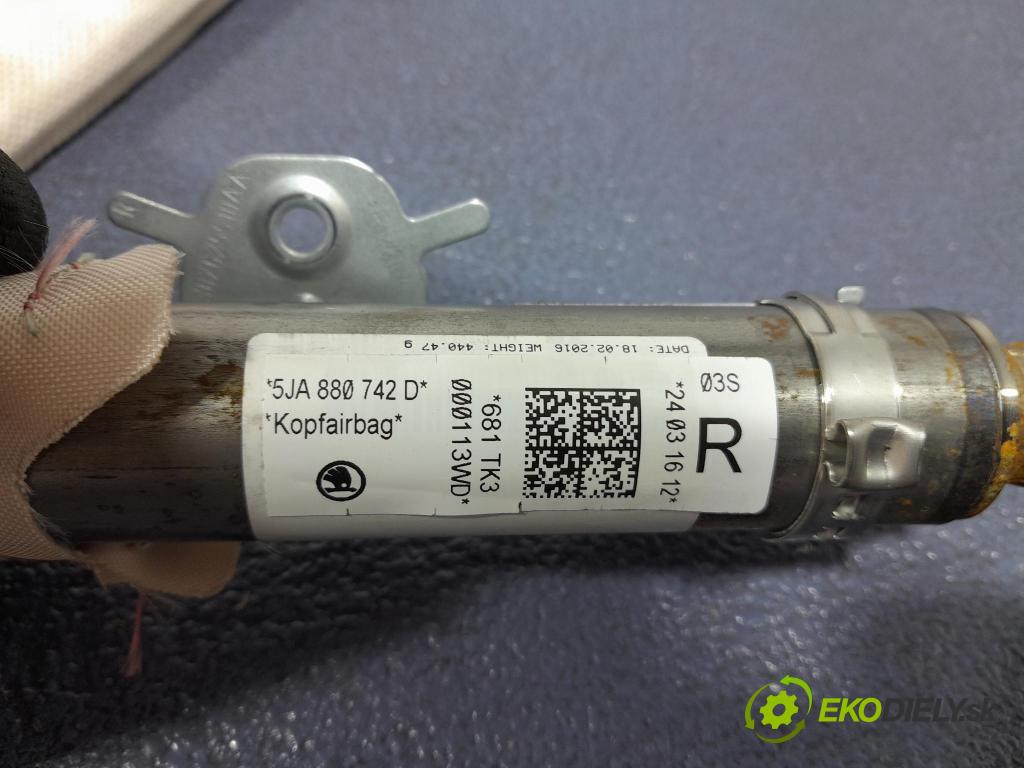 Skoda Rapid 2016 Airbag: Záclona: x 5JA880742D