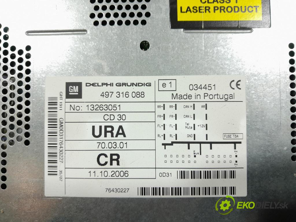 Opel Astra 2007 Radio I Navigace: 13263051
