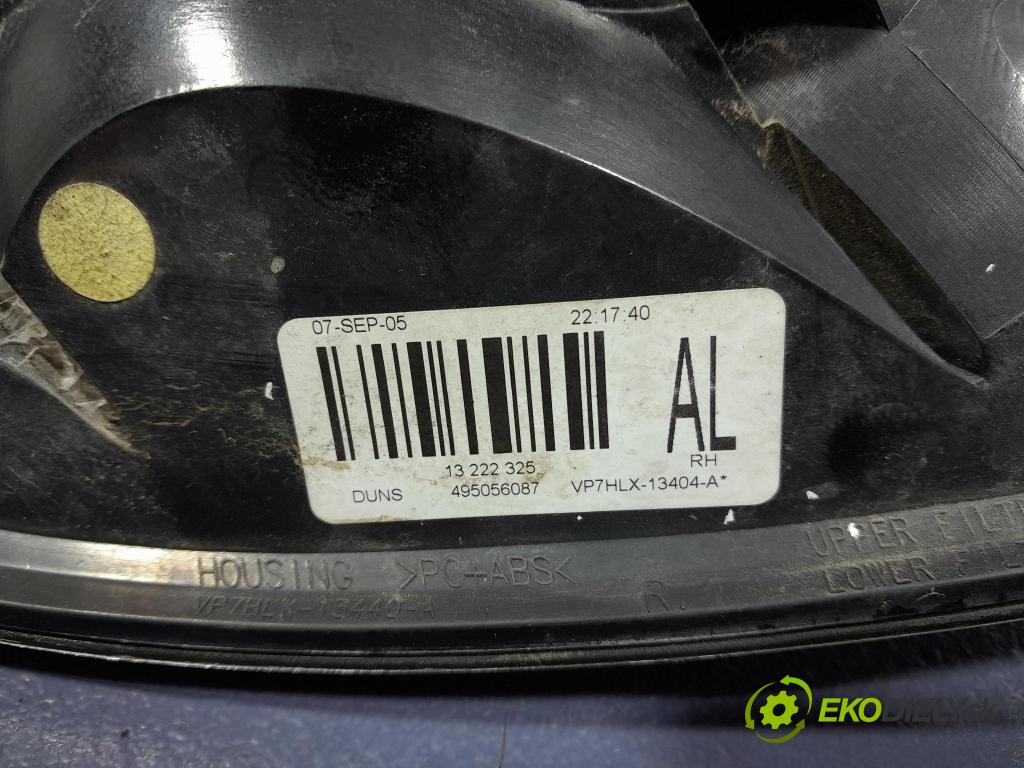 Opel Astra 2007 svetlo / reflektor zad Prava: Vonkajsia: 13222325