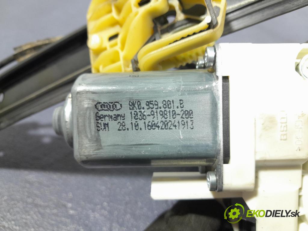 Audi A6 2016 mechanismus stahování Sklenka: před Levý: 4G0837461