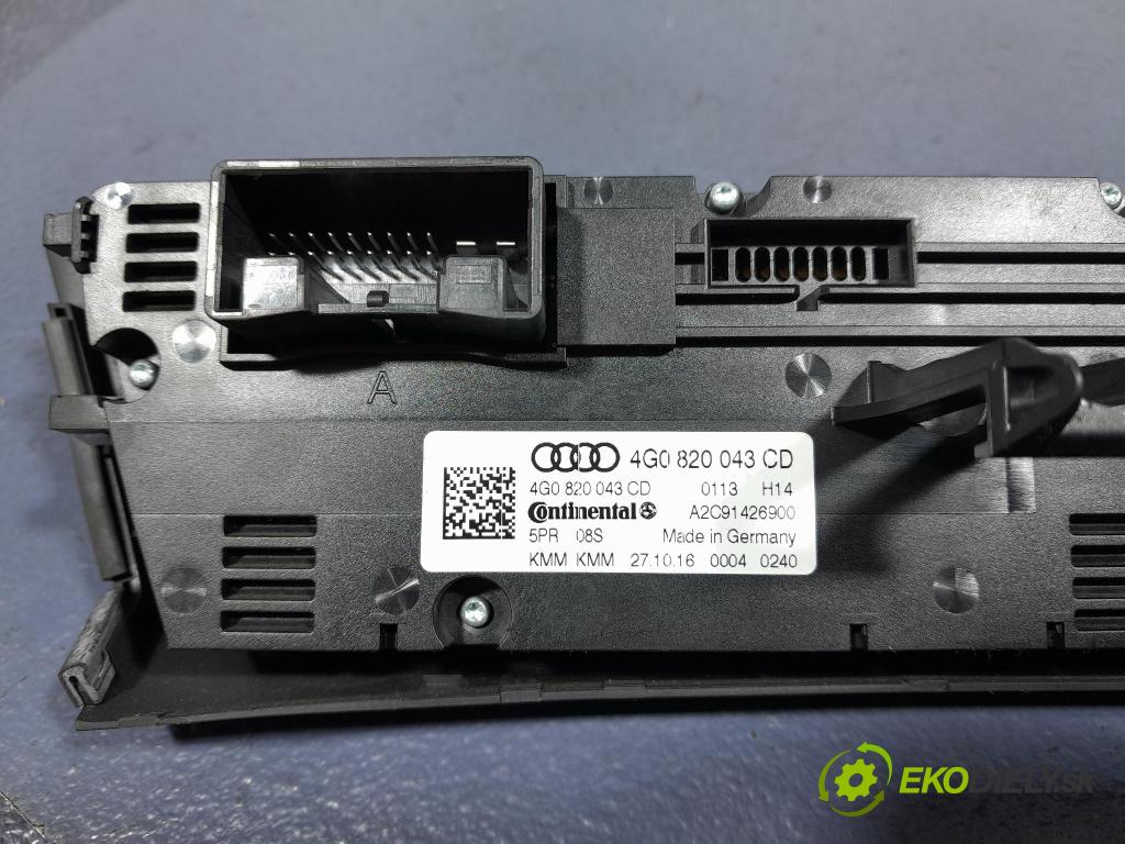 Audi A6 2016 Přepínač Klimatizace: Proud vzduchu 4G0820043CD