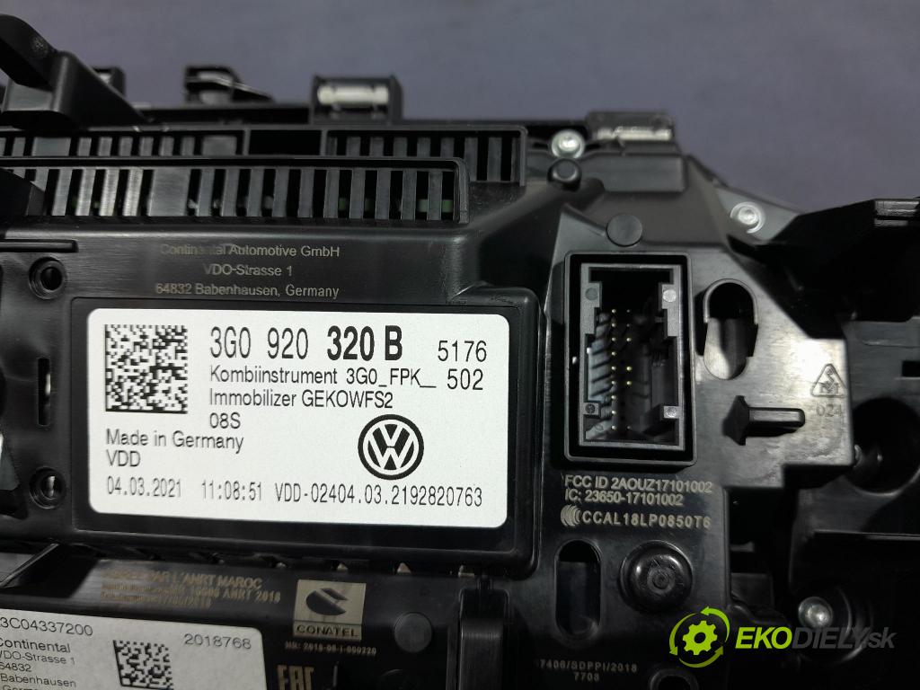 Vw Passat 2021 Přístrojová deska 3G0920320B
