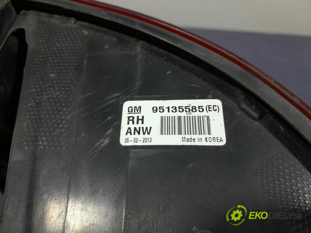 Chevrolet Cruze 2013 světlo Zad: Práva: Mimo: 95135585