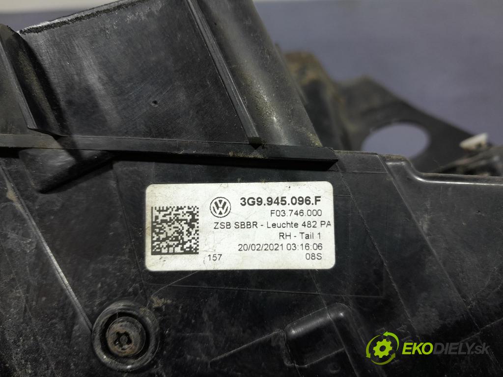 Vw Passat 2021 svetlo / reflektor zad Prava: Vonkajsia: 3G9945096F