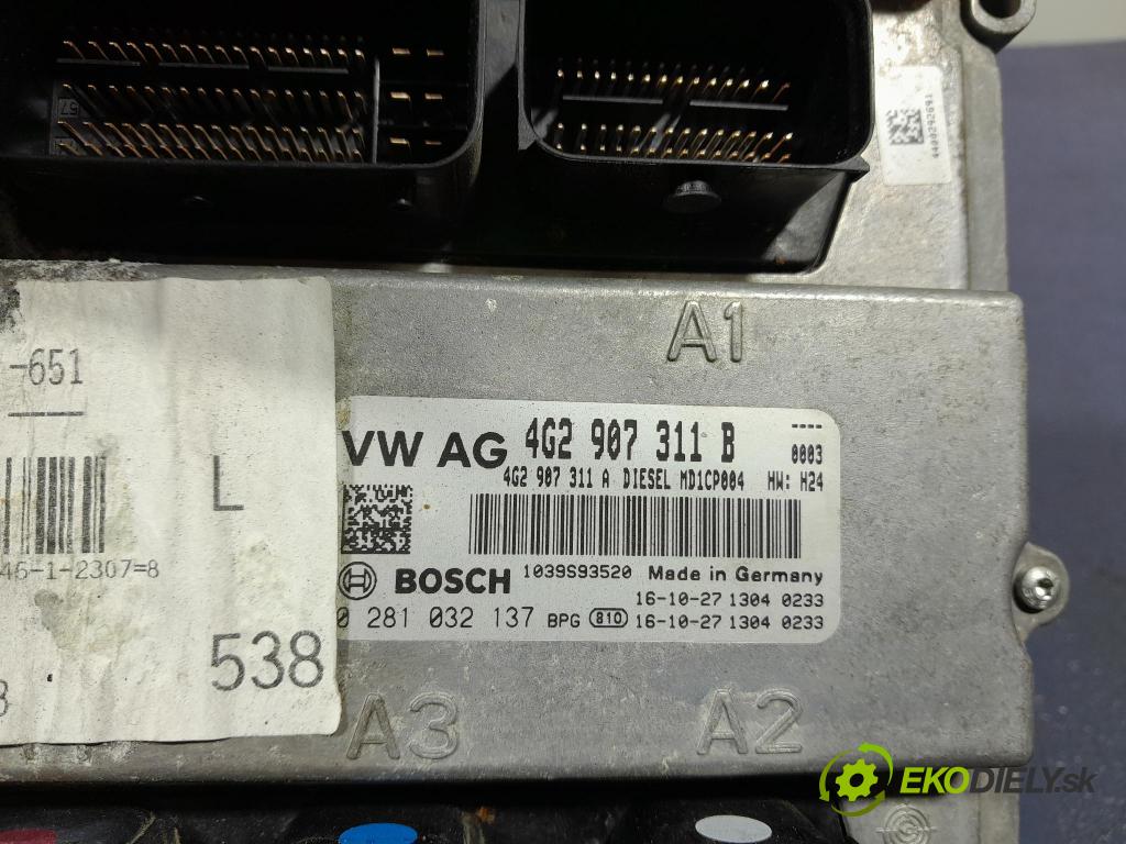 Audi A6 2016 riadiaca jednotka Motor: 4G2907311B