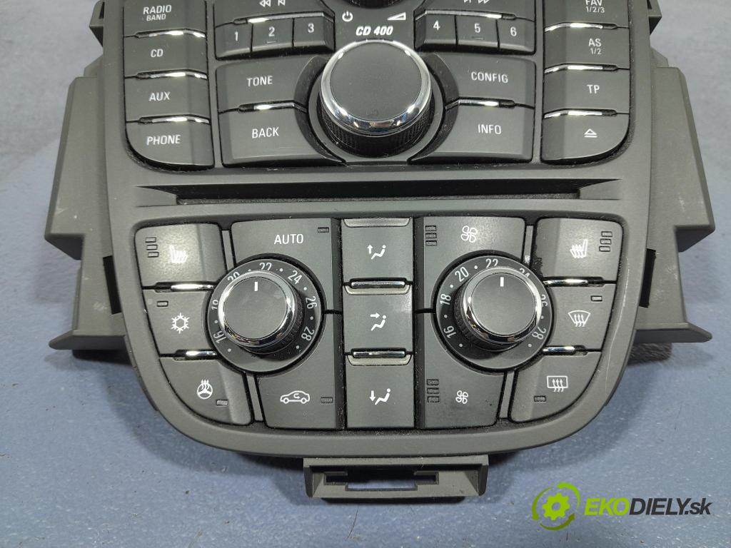 Opel Astra 2011 prepínač Klimatizácia: Prúd vzduchu: 13343709