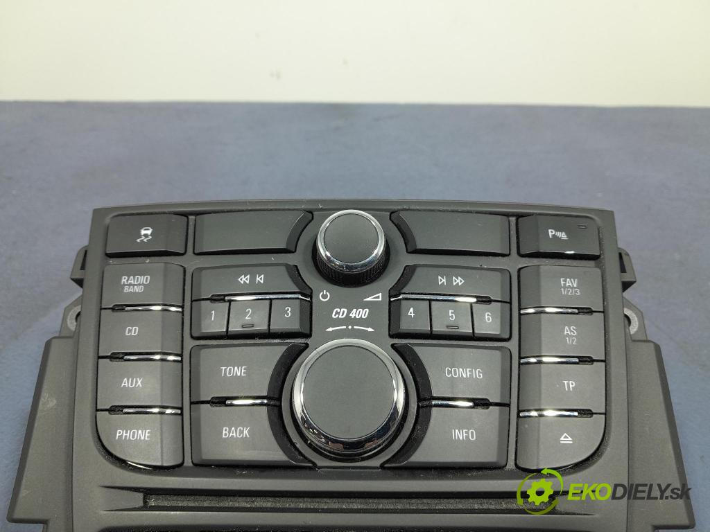Opel Astra 2011 prepínač Klimatizácia: Prúd vzduchu: 13343709