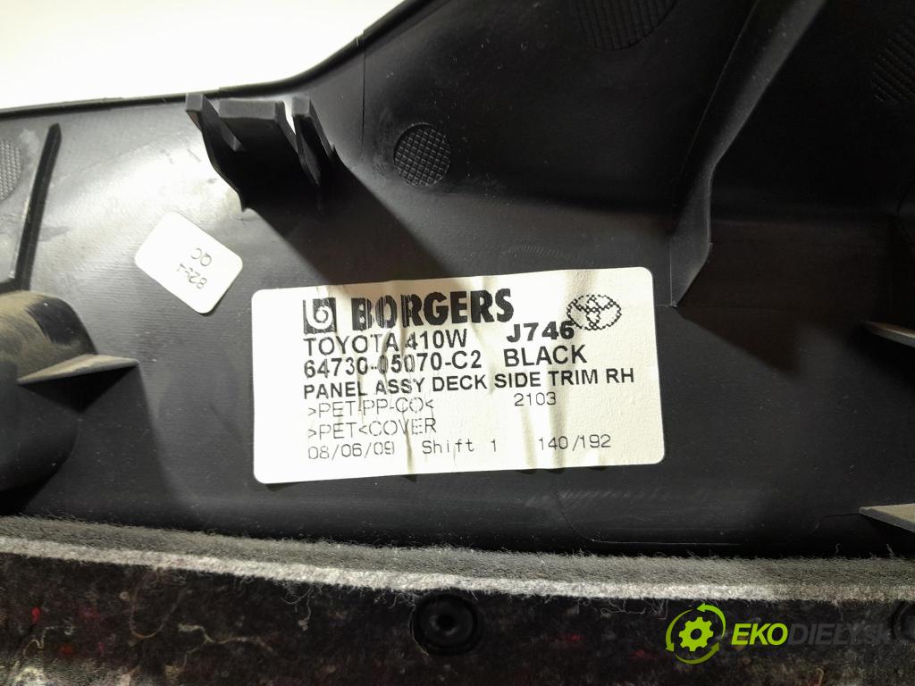 Toyota Avensis 2009 Čalounictví: kufra: 64730-05070-C2