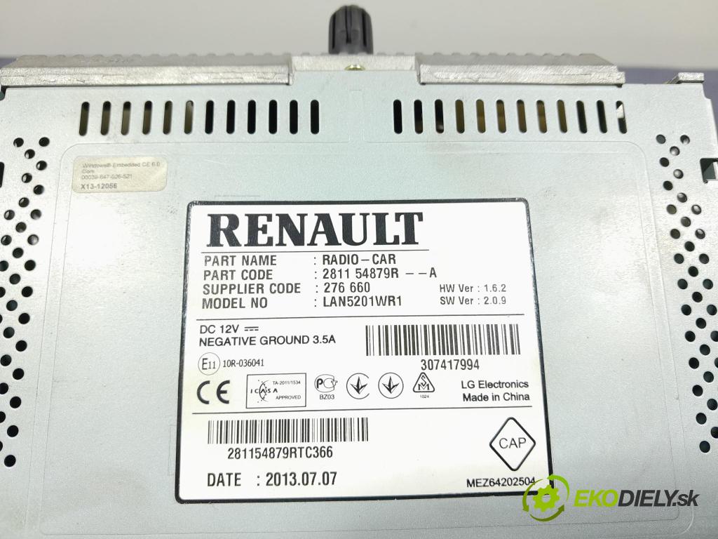 Renault Captur 2013 Radio I Navigácia: 281154879R