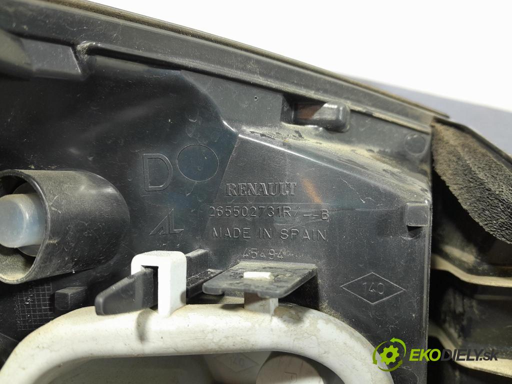 Renault Captur 2013 svetlo / reflektor zad Prava: Vonkajsia: 265502731R