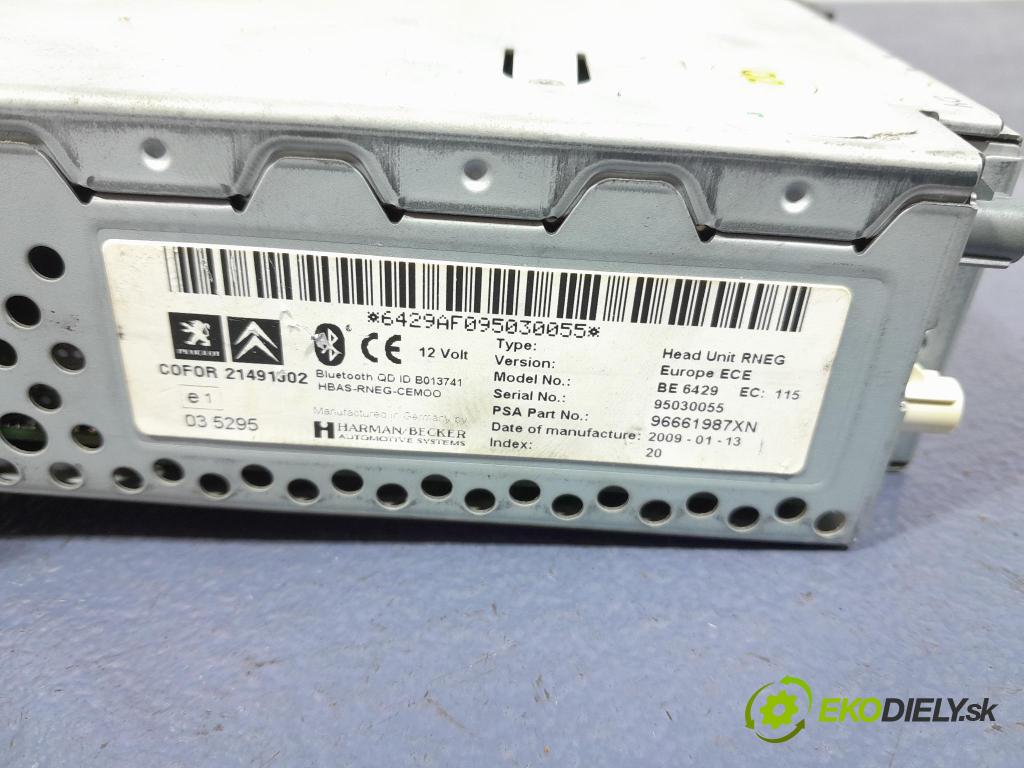 Peugeot 308 2009 Radio I Navigácia: 96661987XN