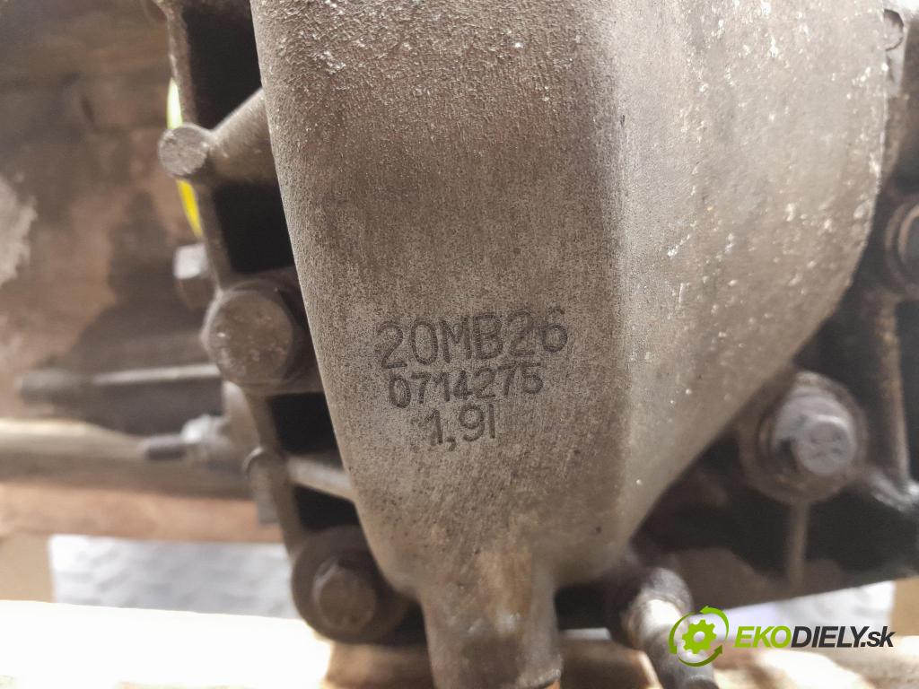 Peugeot 308 2009 převodovka Ozubené kola: Manualna 20MB26