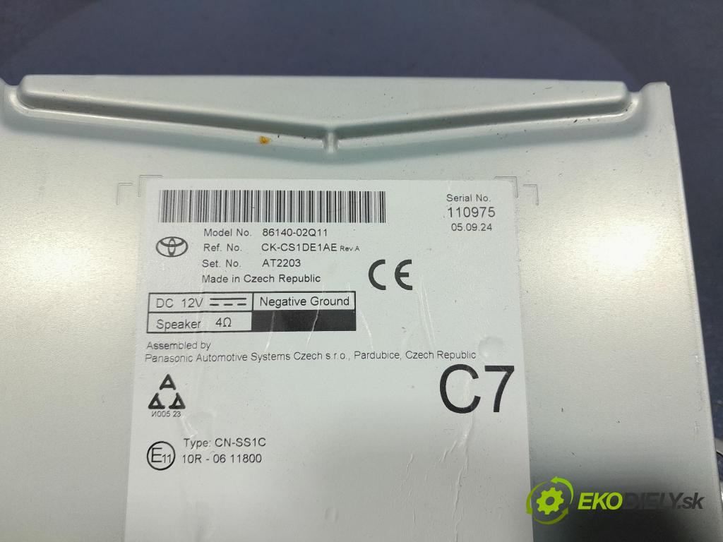 Toyota Corolla 2024 Zobrazit: Rádio: / GPS 86140-02Q11