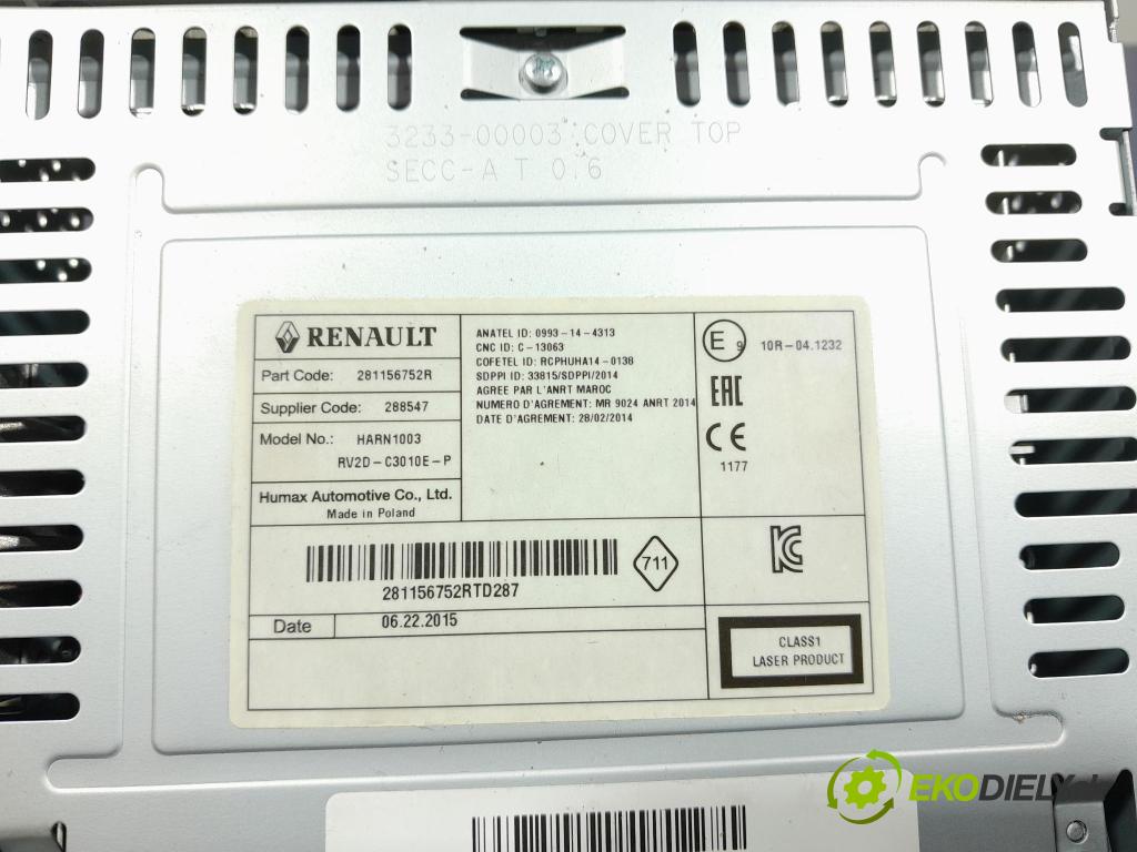 Renault Captur 2015 Radio I Navigace: 281156752R