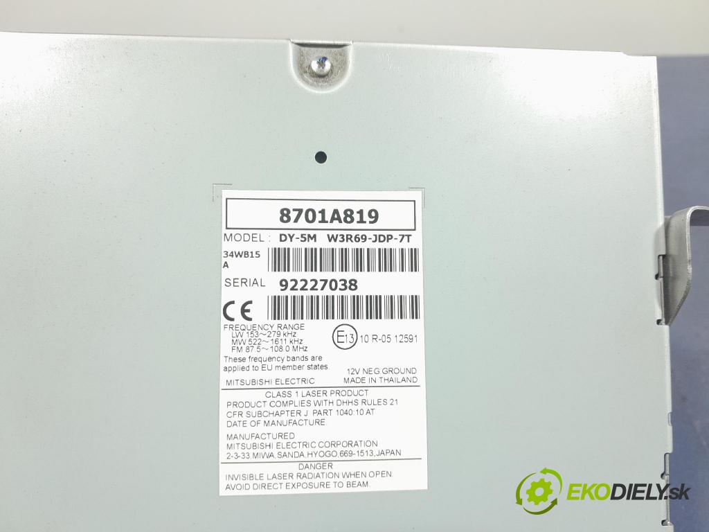 Mitsubishi Asx 2019 Radio I Navigace: 8701A819