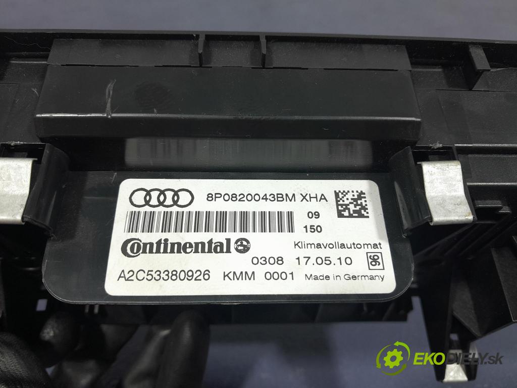 Audi A3 2010 prepínač Klimatizácia: Prúd vzduchu: 8P0820043BM