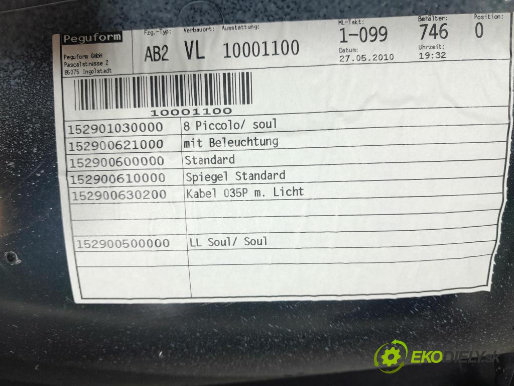 Audi A3 2010 Čalounictví: dvere Predné ľavá 