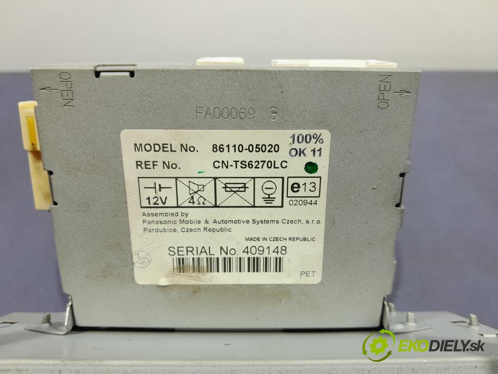 Toyota Avensis 2005 Zobrazit: Rádio: / GPS 86110-05020
