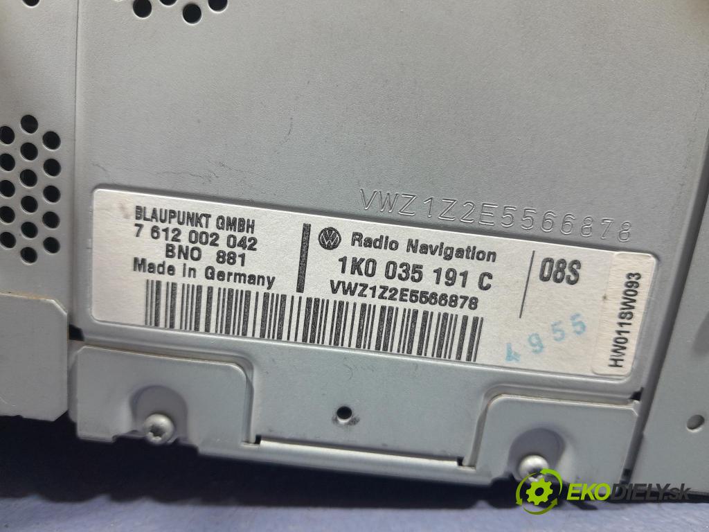 Vw Touran 2006 Radio I Navigace: 1K0035191C