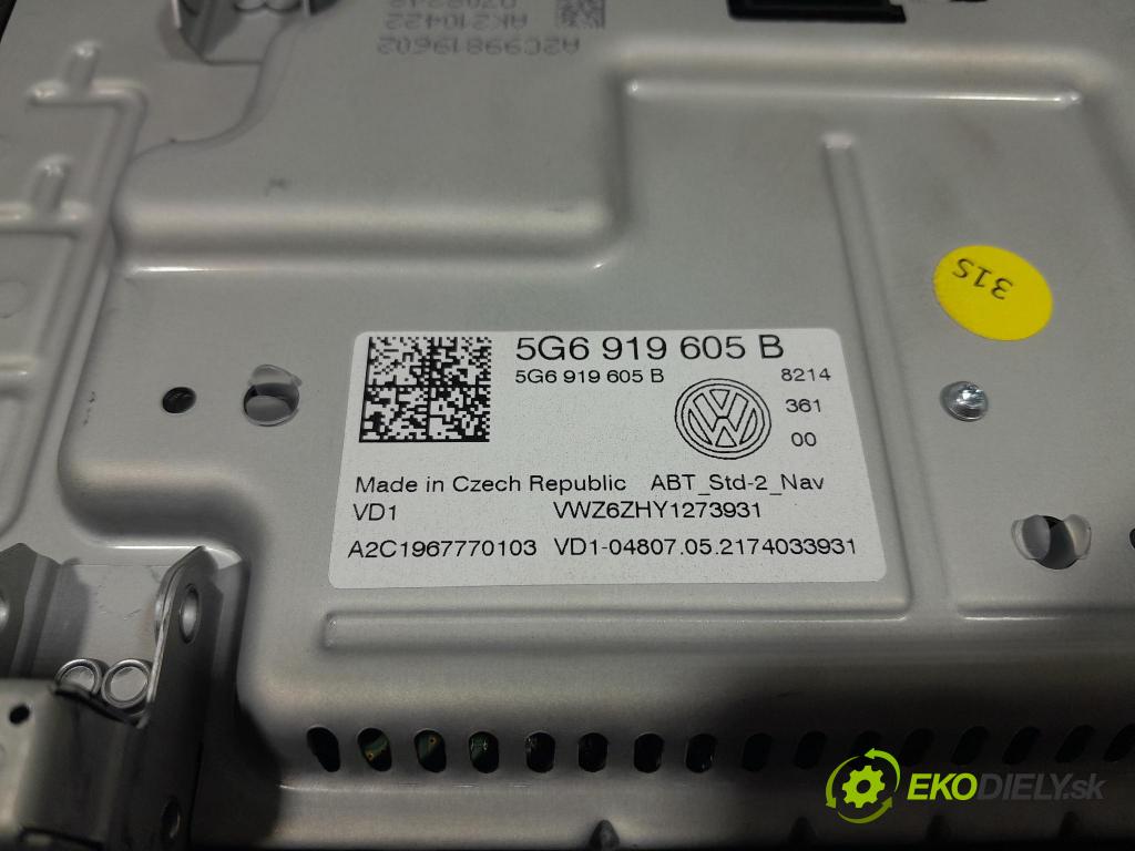 Vw Passat 2021 Radio I Navigace: 5G6919605B