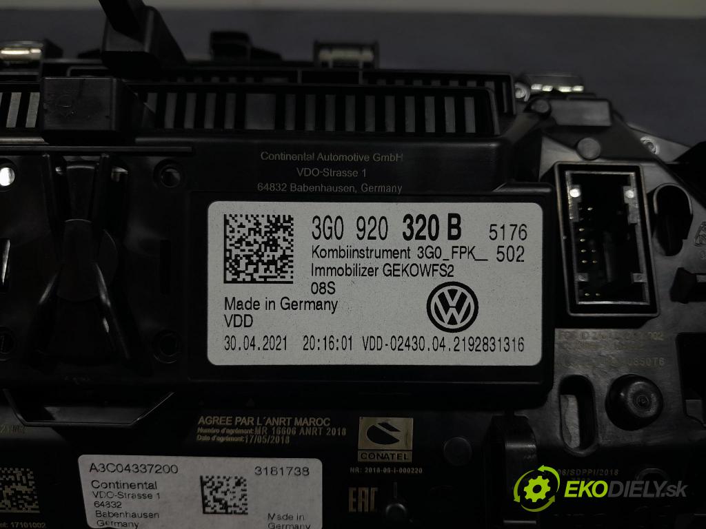 Vw Passat 2021 prístrojovka/ budíky 3G0920320B