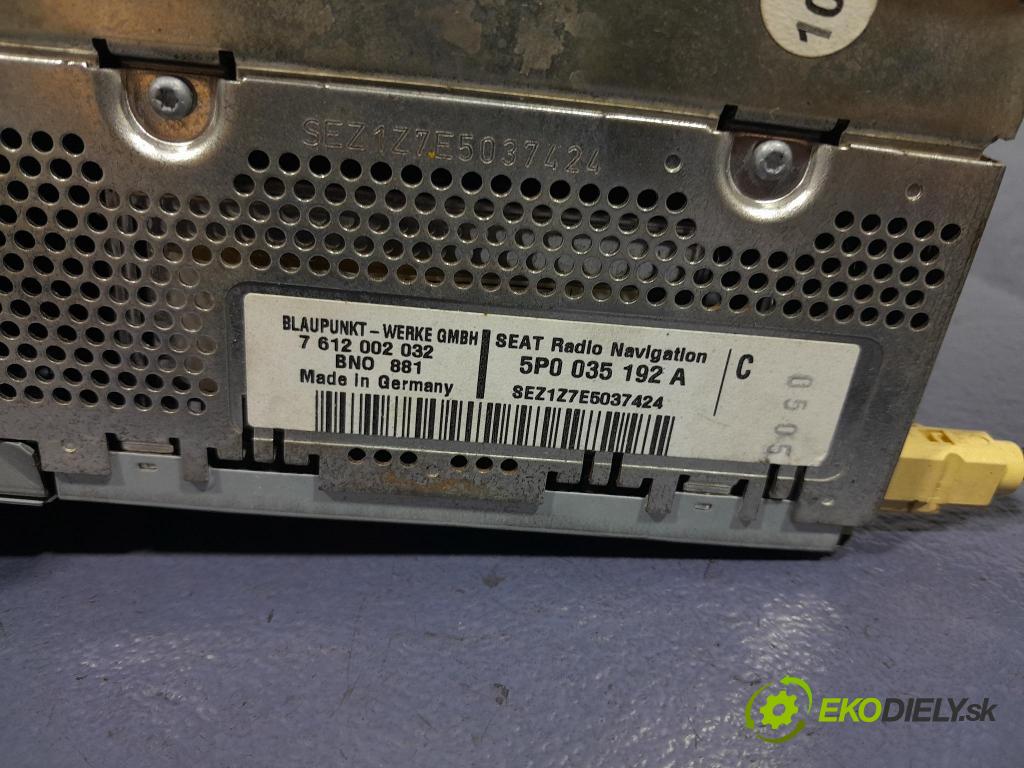 Seat Altea 2005 Radio I Navigace: 5P0035192A