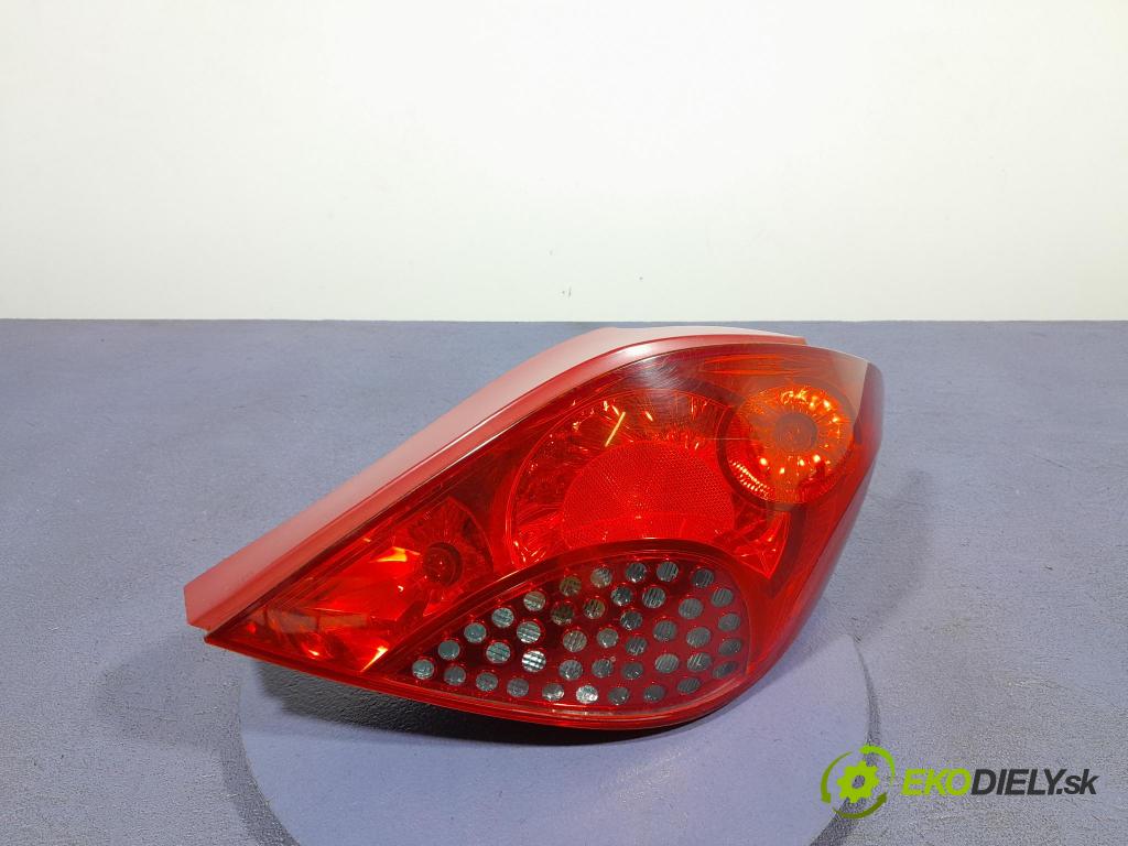 Peugeot 207 2007 svetlo / reflektor zad Prava: Vonkajsia: 9649986580