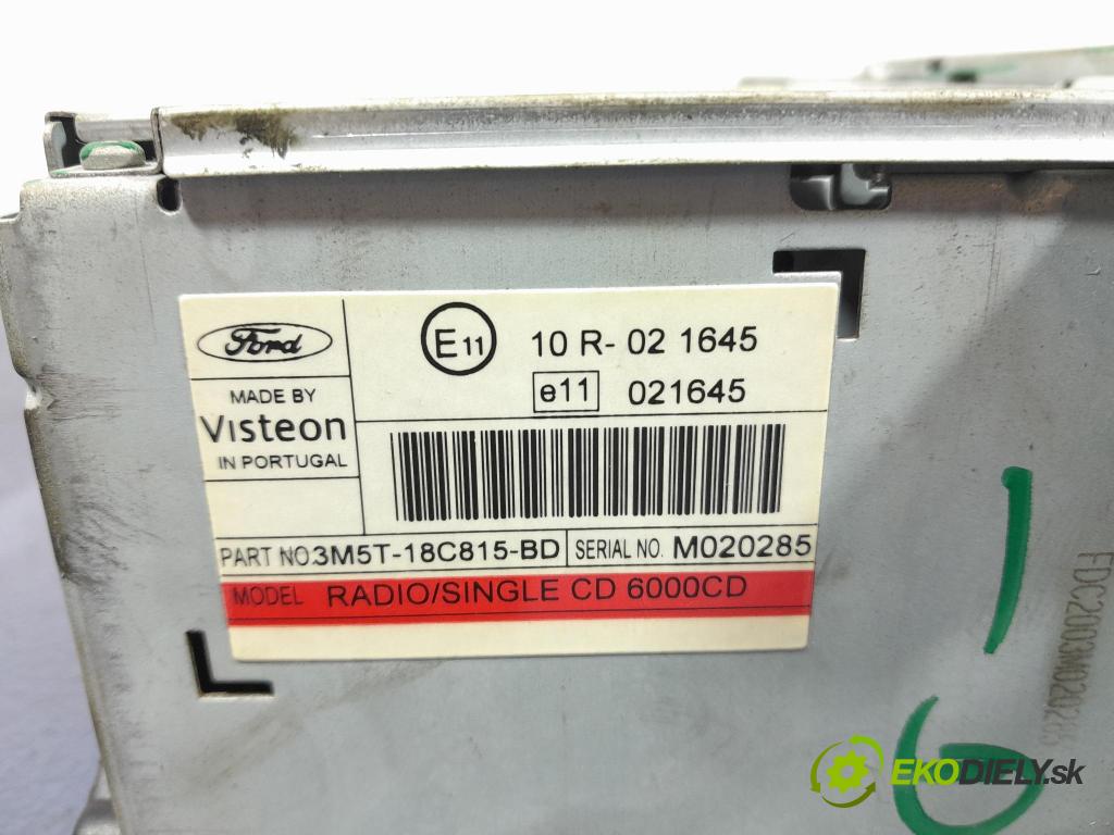 Ford C-max 2004 Radio I Navigácia: 3M5T-18C815-BD
