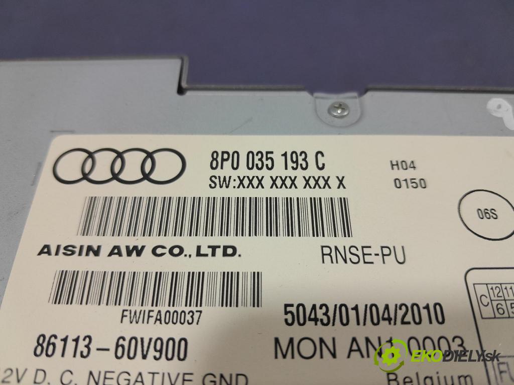 Audi A3 2010 Radio I Navigácia: 8P0035193C