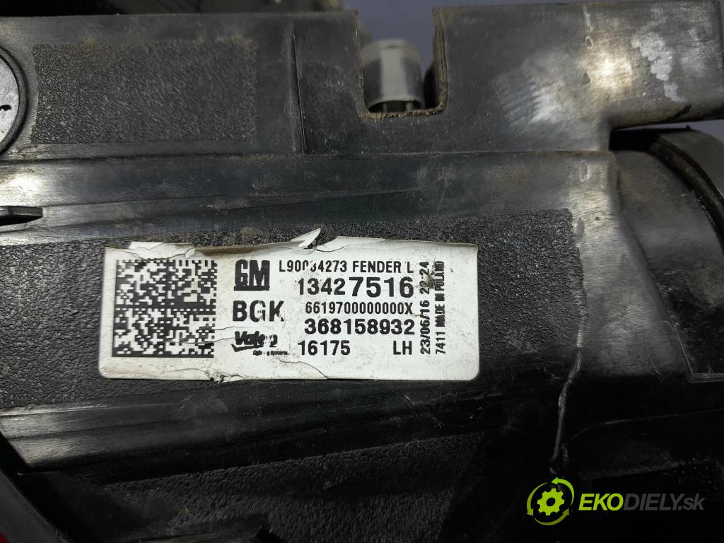 Opel Astra 2016 svetlo / reflektor zad ľavá Vonkajsia: 13427516