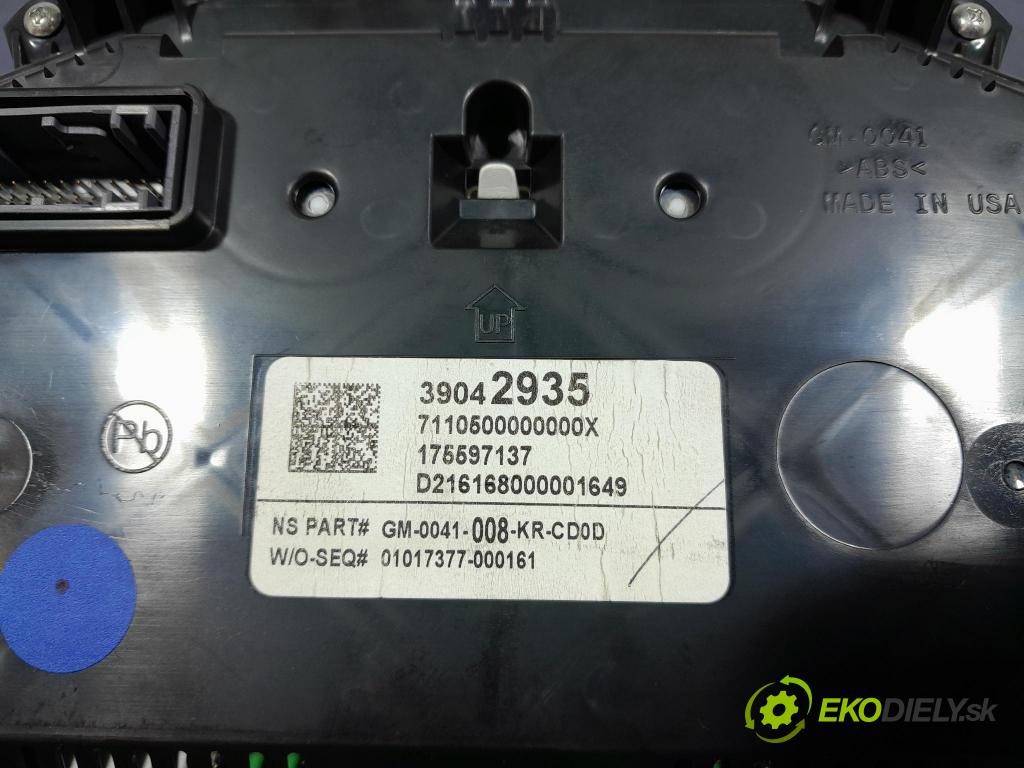 Opel Astra 2016 prístrojovka/ budíky 39042935