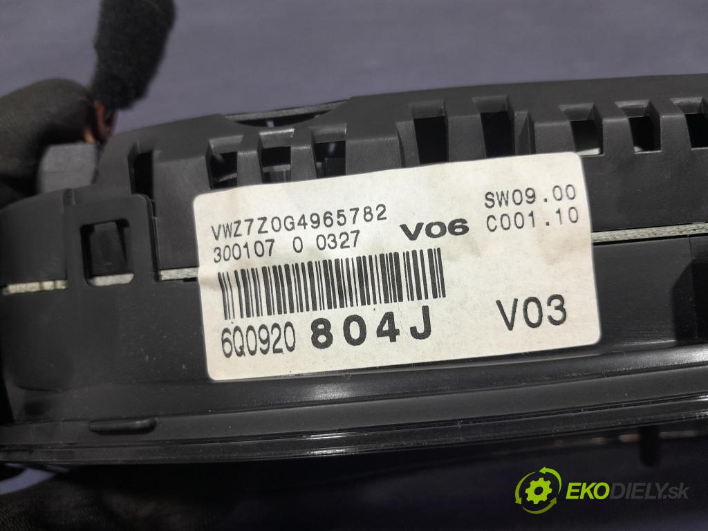 Vw Polo 2007 prístrojovka/ budíky 6Q0920804J