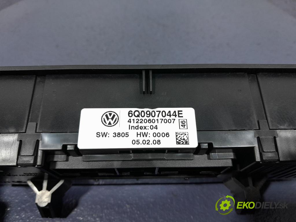 Vw Polo 2008 prepínač Klimatizácia: Prúd vzduchu: 6Q0907044E