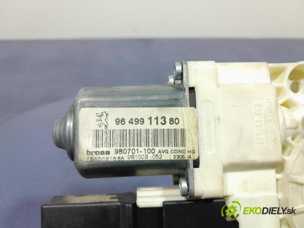Peugeot 307 2007 mechanizmus okna Okná: Predné Vľavo: 9649911380