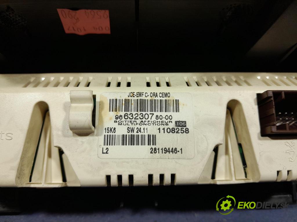 Peugeot 307 2007 displej Radio / GPS 9663230780