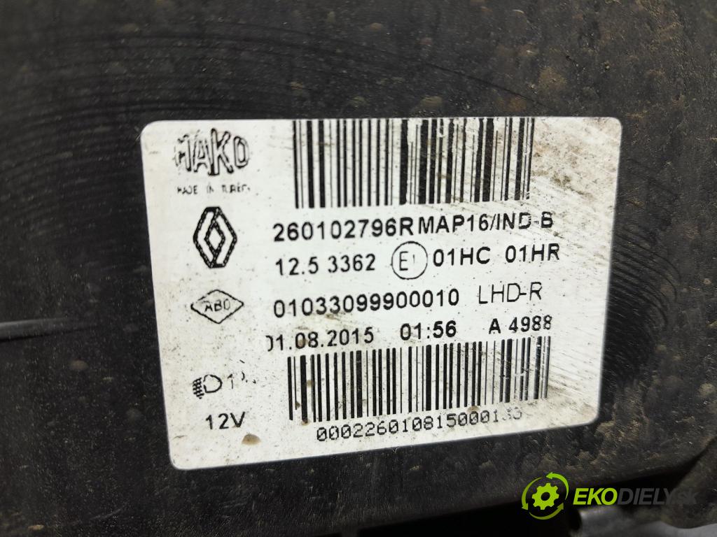 Renault Clio 2015 světlo v pravo: 260102796R