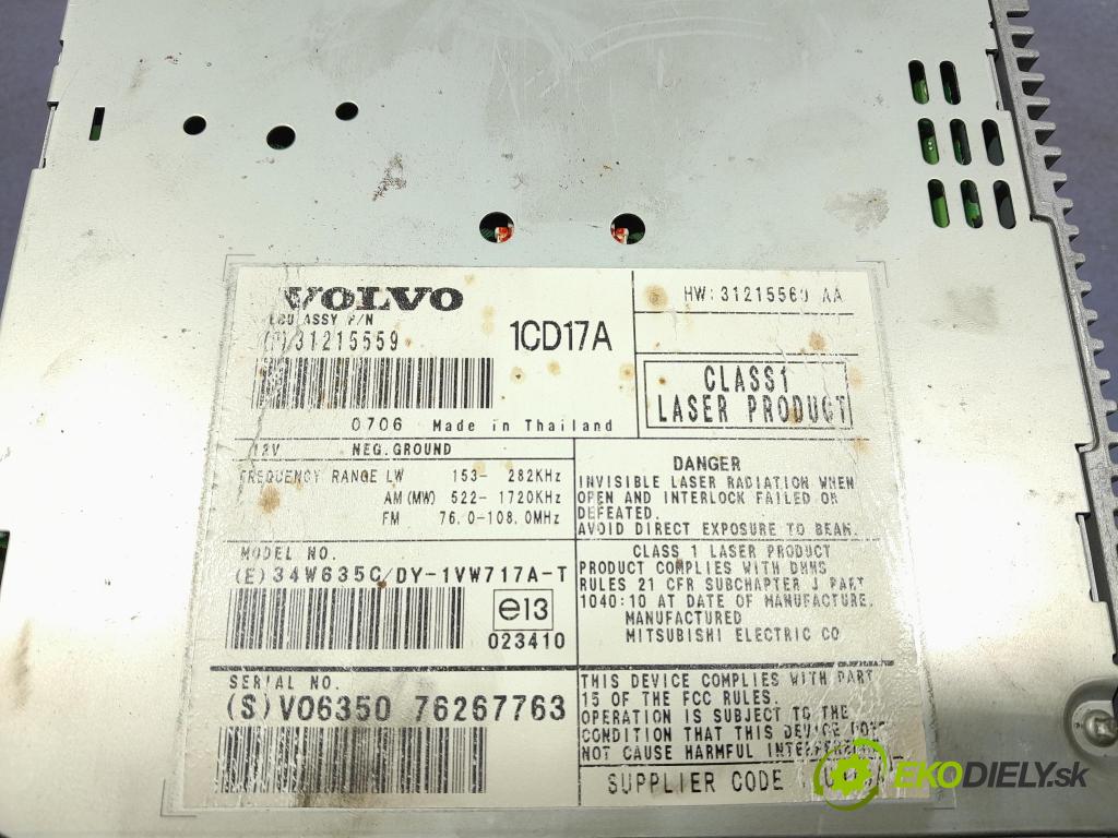 Volvo V50 2007 Radio I Navigácia: 31215559