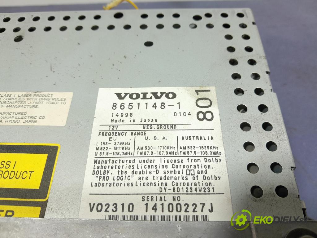 Volvo S80 2002 Radio I Navigace: 8651148