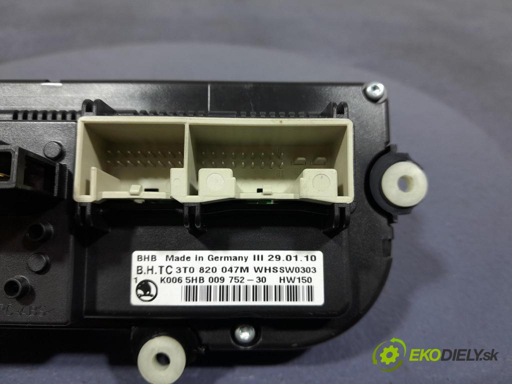 Skoda Octavia 2010 prepínač Klimatizácia: Prúd vzduchu: 3T0820047M